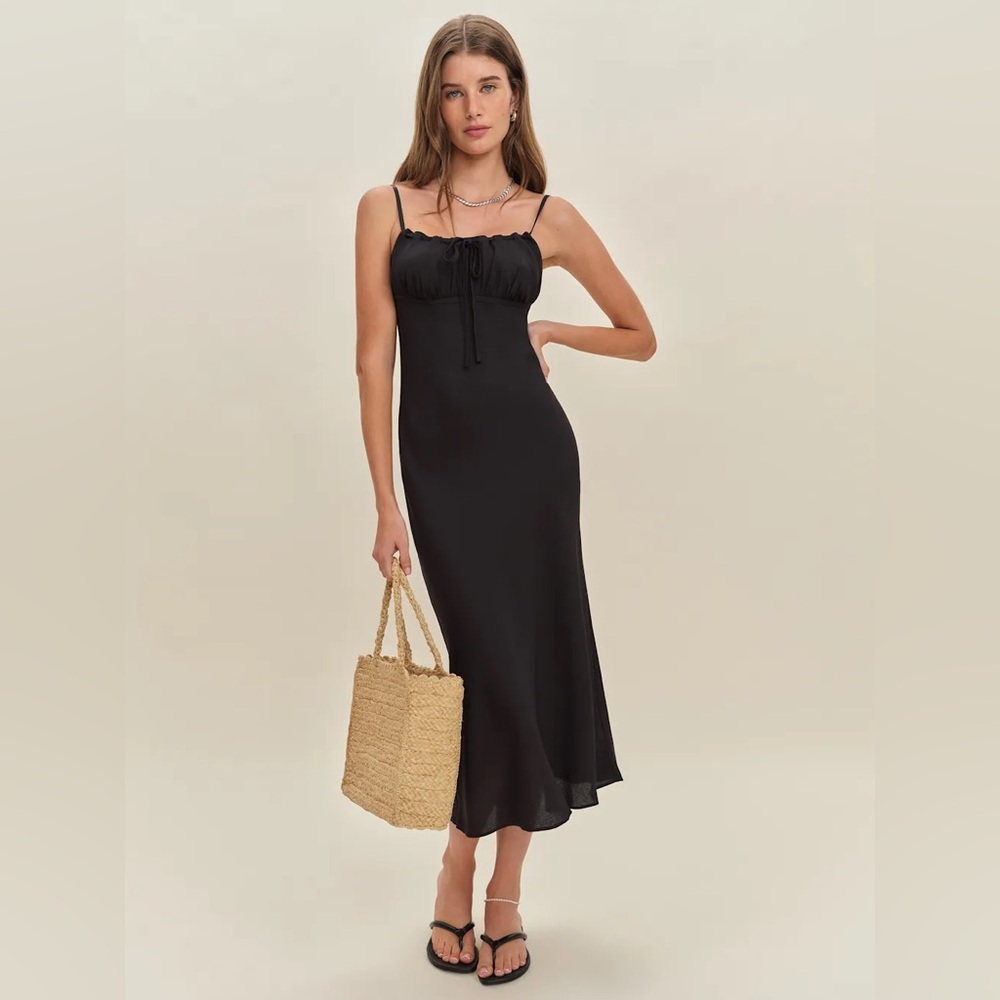Reformation Camira Dress In Black, brand new, never worn, no flaws.